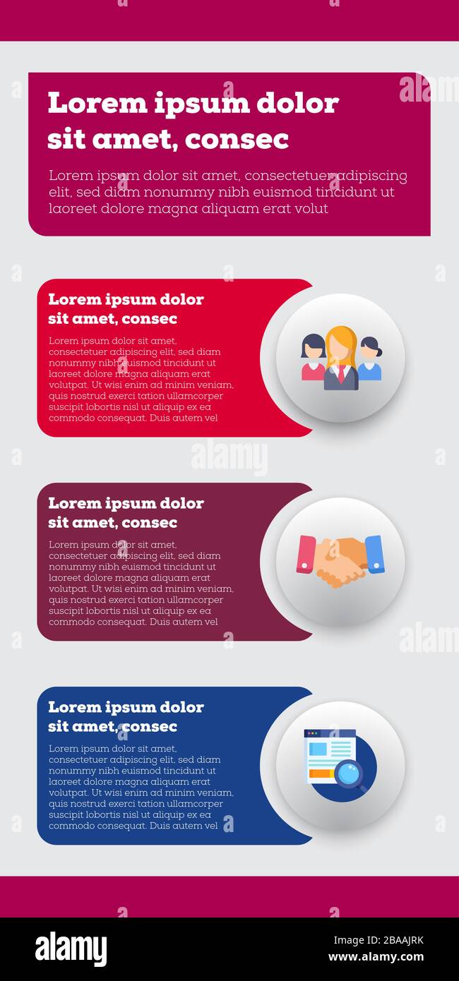 Illustrazione Di Modern Business infografica colorata con titolo, elementi, creatività, forme - vettore Illustrazione Vettoriale