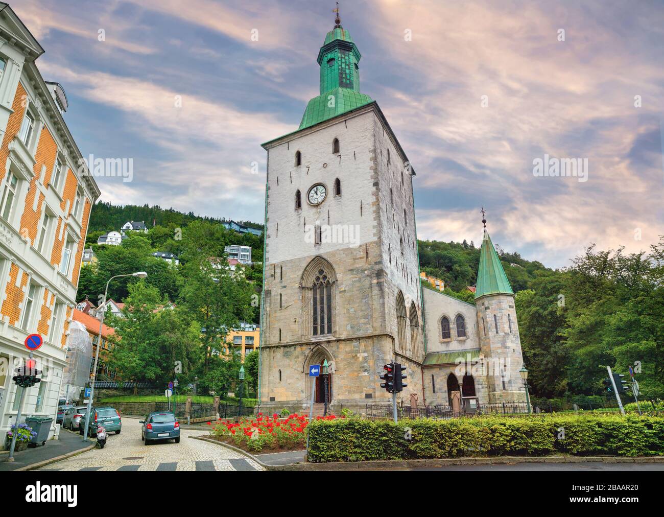 Cattedrale medievale di Bergen (Domkirken). Bergen, Norvegia Foto Stock