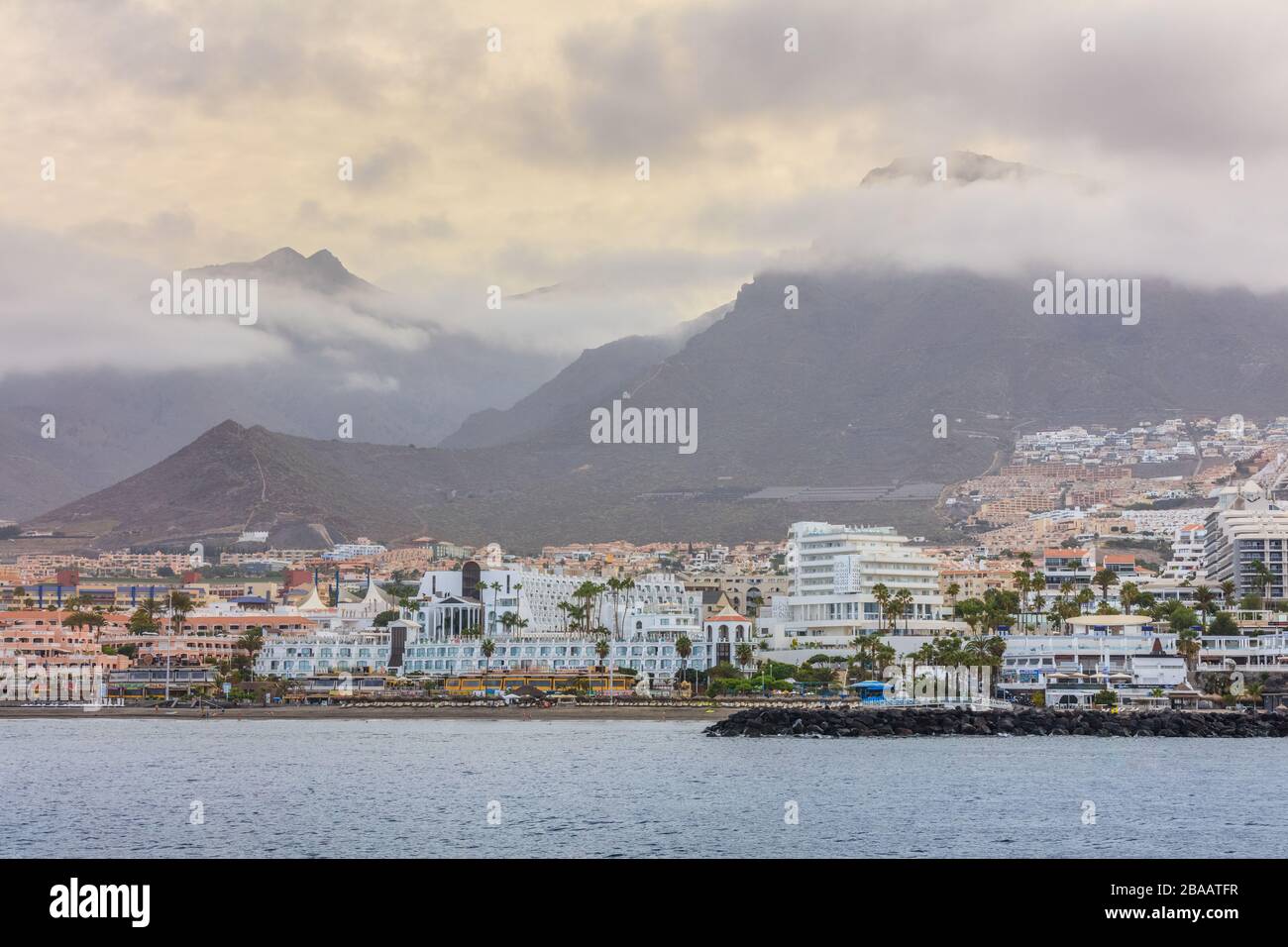 Famosa Costa Adeje sull isola delle Canarie. Tenerife, Spagna Foto Stock