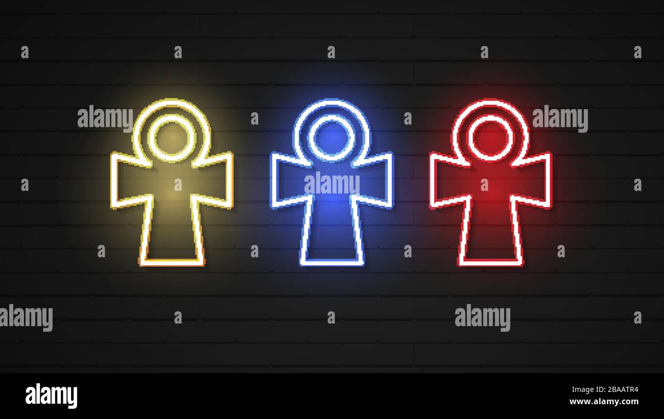 Ankh o simbolo egiziano di vita Flat Vector icona per le applicazioni Illustrazione Vettoriale