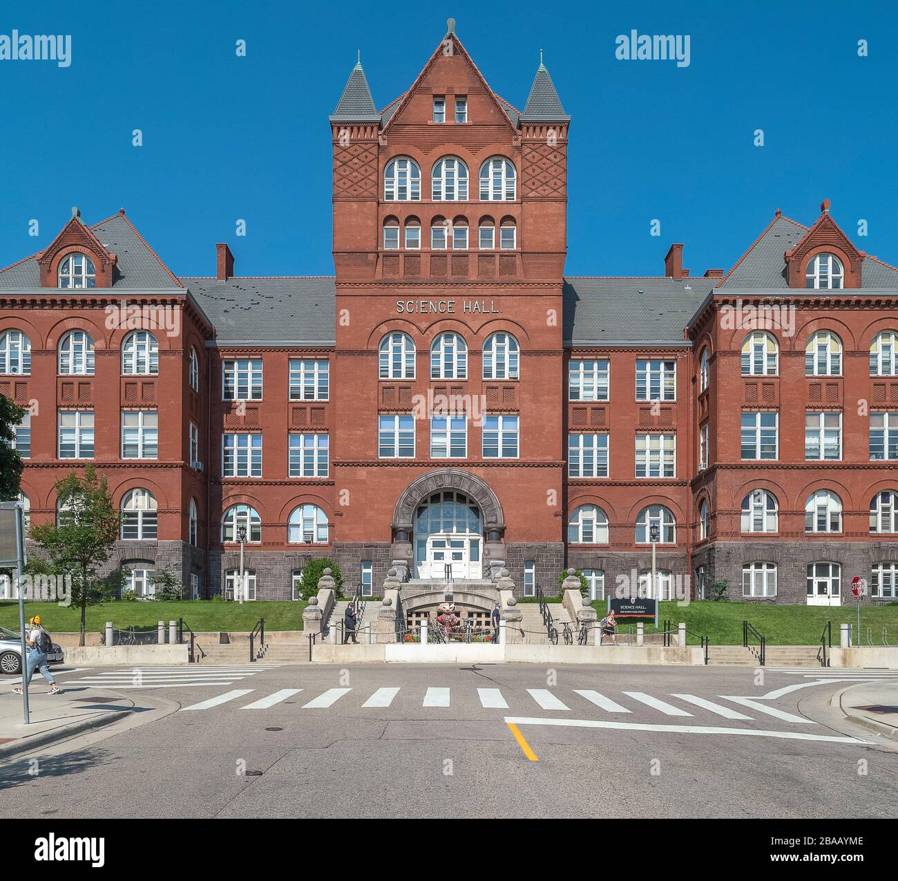 Science Hall Building visto da Langdon Street, Madison, Dane County, Wisconsin, Stati Uniti Foto Stock