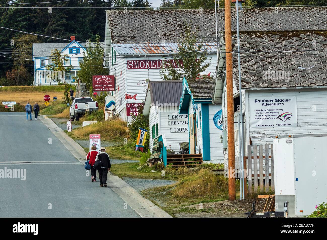 Haines, Alaska, visitato da Olanda America crociera tour. Foto Stock