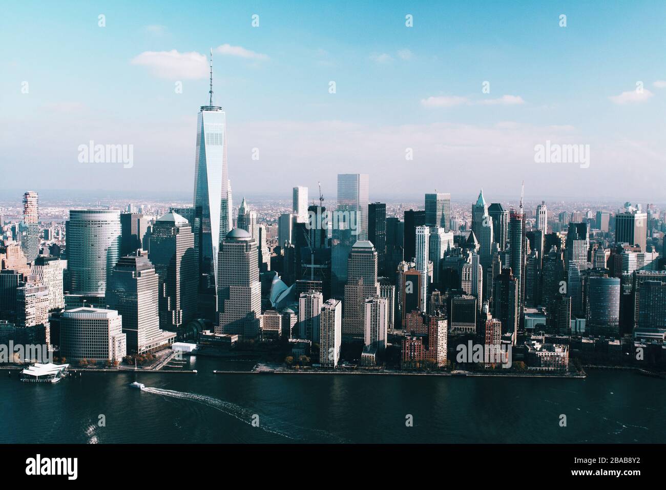 New York dall'aria Foto Stock