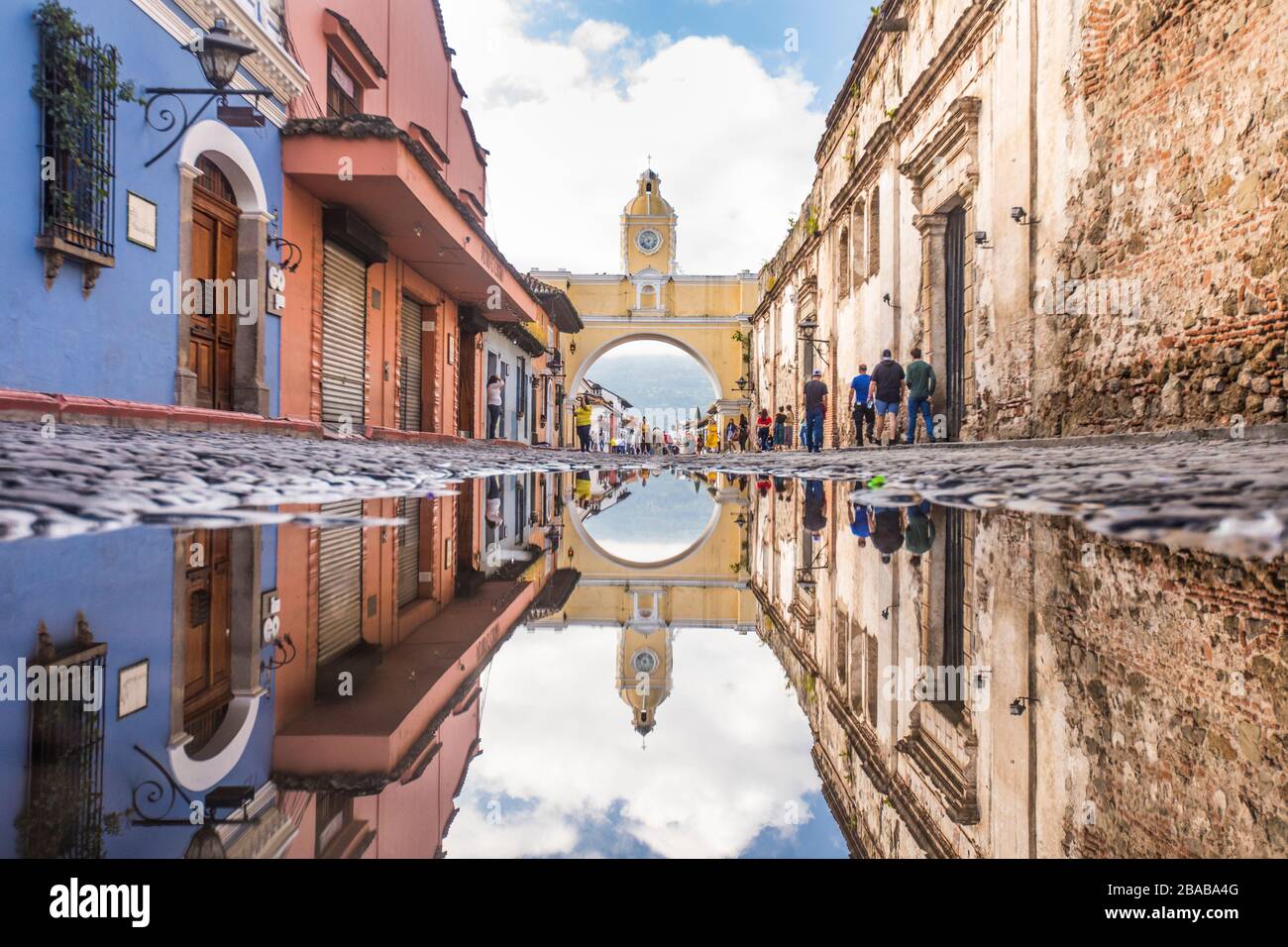 Santa Catalina arch in Antigua, Guatemala Foto Stock