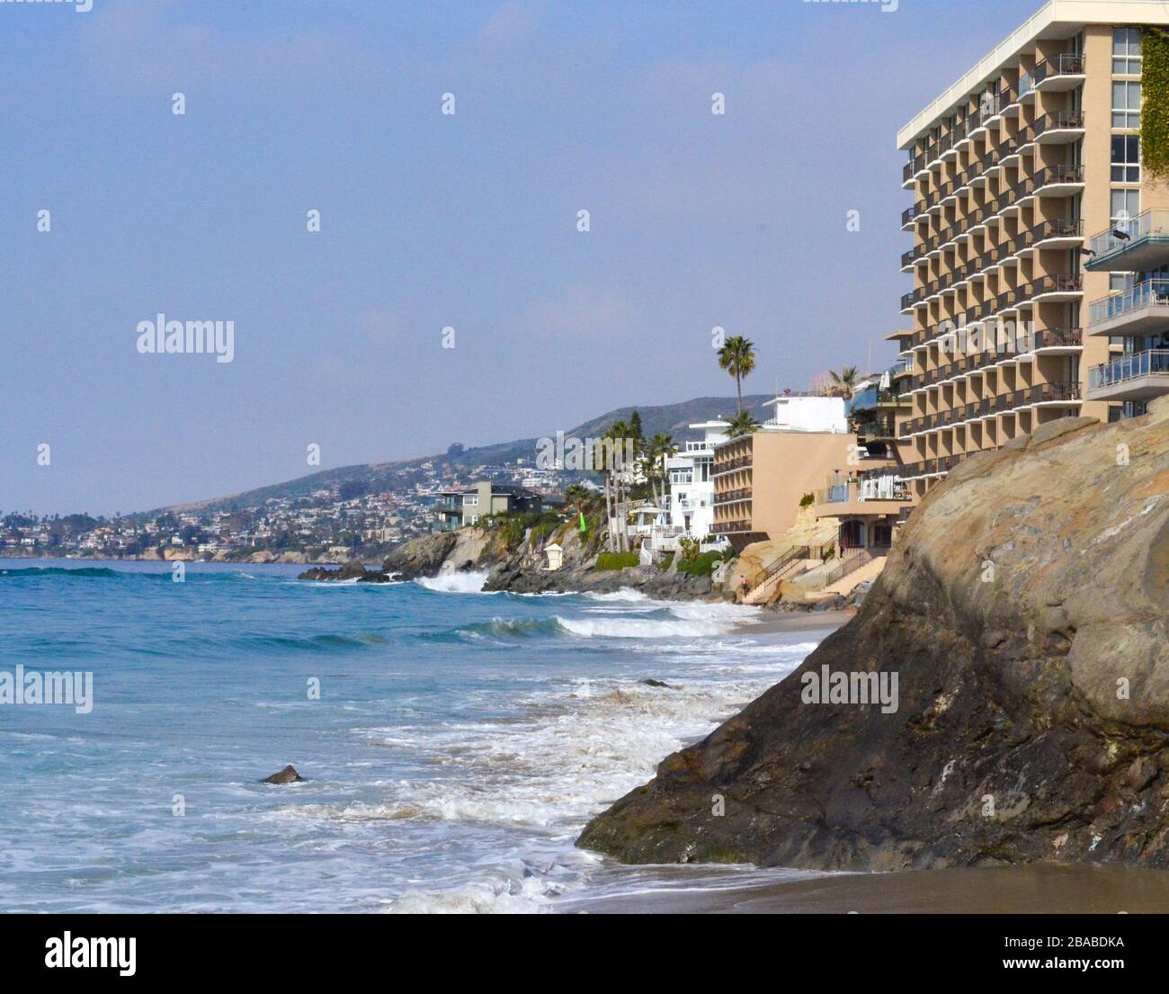 Laguna Nigel Pearl Beach onde spiagge oceaniche Surfside Foto Stock