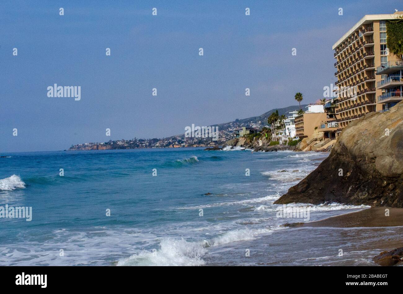 Laguna Nigel Pearl Beach onde spiagge oceaniche Surfside Foto Stock