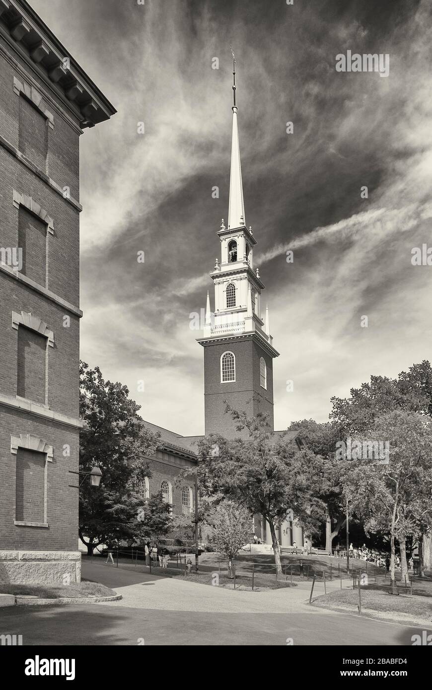 Memorial Church presso l'Università di Harvard, Cambridge, Massachusetts, Stati Uniti Foto Stock