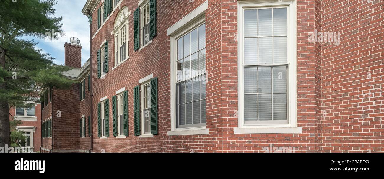 Edificio esterno all'Università di Harvard, Cambridge, Massachusetts, Stati Uniti Foto Stock