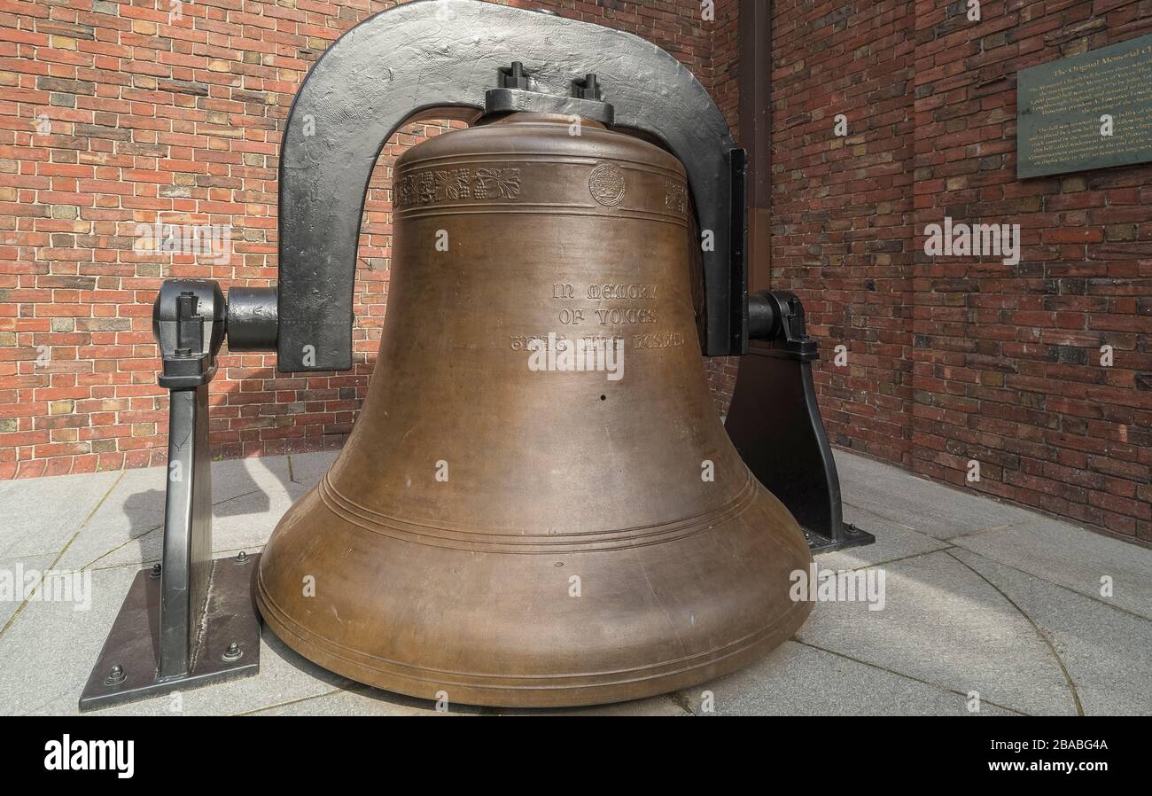 Campanile all'Università di Harvard, Cambridge, Massachusetts, Stati Uniti Foto Stock