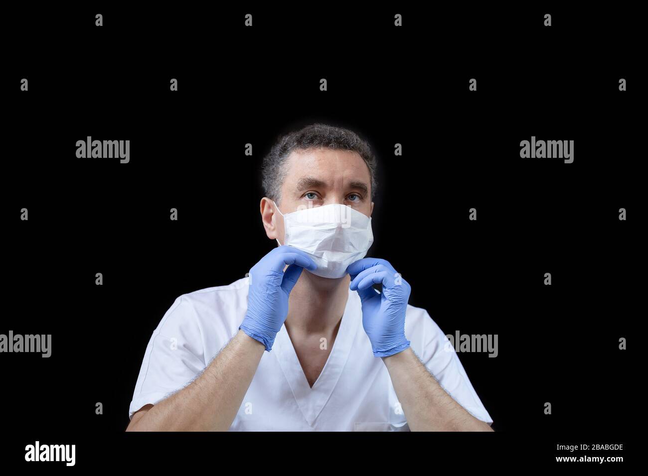 Rispetto delle norme sanitarie durante il Coronavirus, quarantena covid-19 Foto Stock