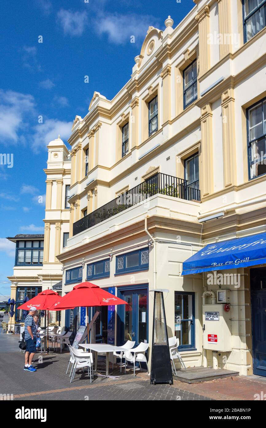 Ingresso al Waterfront Bar & Grill Restaurant, Victoria Road, Devonport, Auckland, Nuova Zelanda Foto Stock