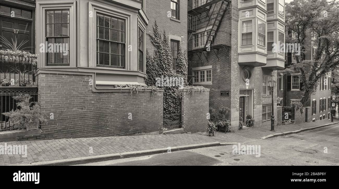Street a Back Bay, Boston, Massachusetts, Stati Uniti Foto Stock