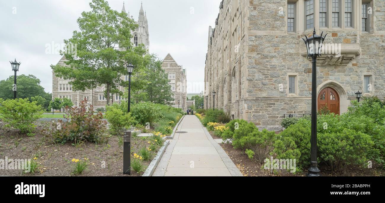 Boston College a Chestnut Hill vicino a Boston, Massachusetts, Stati Uniti Foto Stock