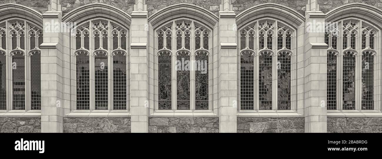 Esterno dell'edificio, Boston College, Chestnut Hill, Boston, Massachusetts, Stati Uniti Foto Stock