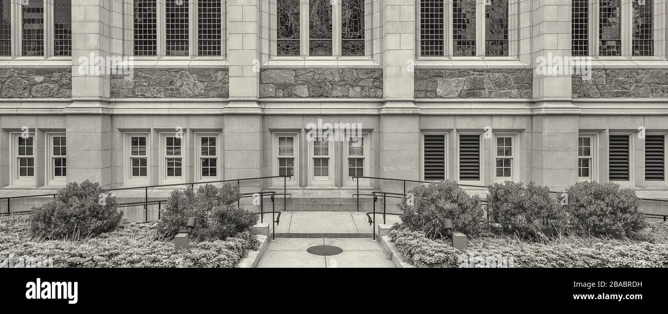 Esterno dell'edificio, Boston College, Chestnut Hill, Boston, Massachusetts, Stati Uniti Foto Stock