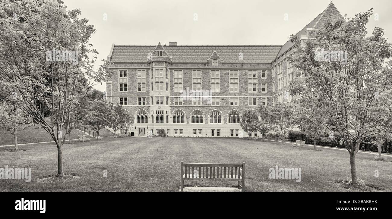 Boston College campus, Chestnut Hill, Boston, Massachusetts, Stati Uniti Foto Stock