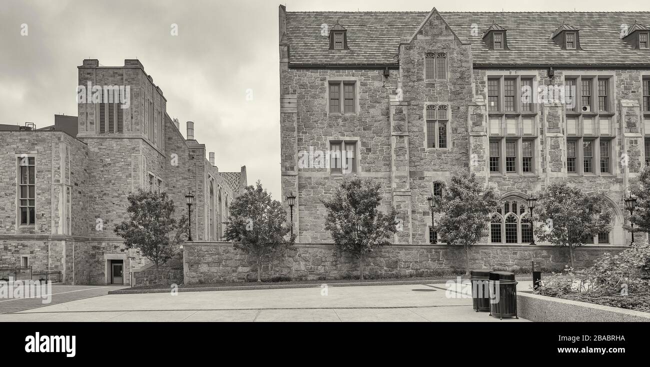 Edifici al Boston College, Chestnut Hill, Boston, Massachusetts, Stati Uniti Foto Stock
