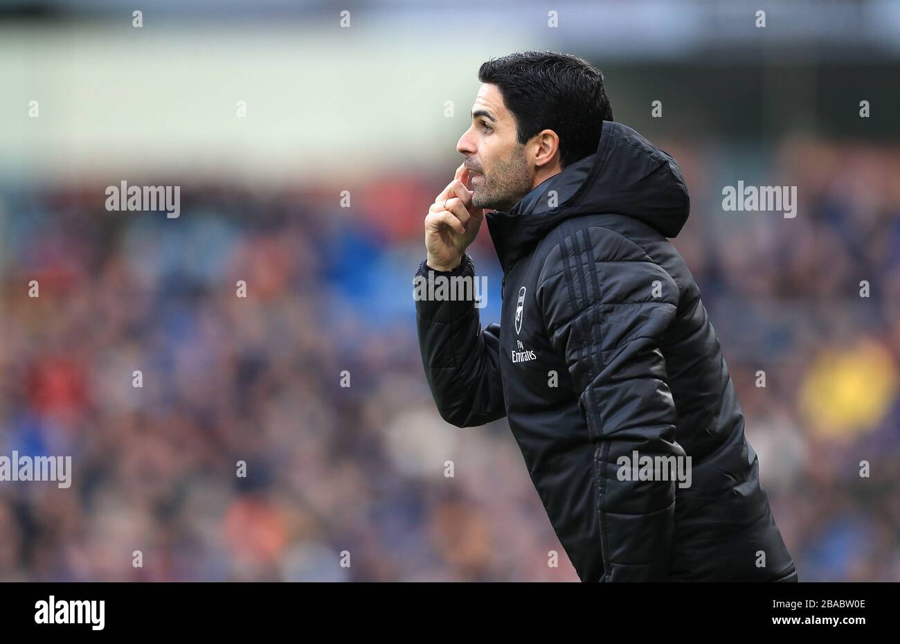 Il manager dell'Arsenal Mikel Arteta durante la partita della Premier League a Turf Moor, Burnley. Foto Stock