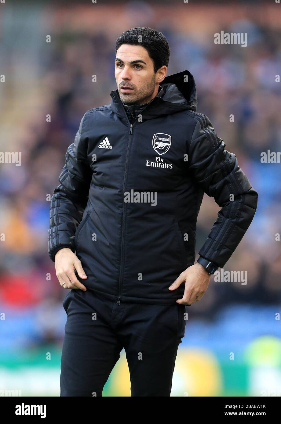 Il manager dell'Arsenal Mikel Arteta durante la partita della Premier League a Turf Moor, Burnley. Foto Stock
