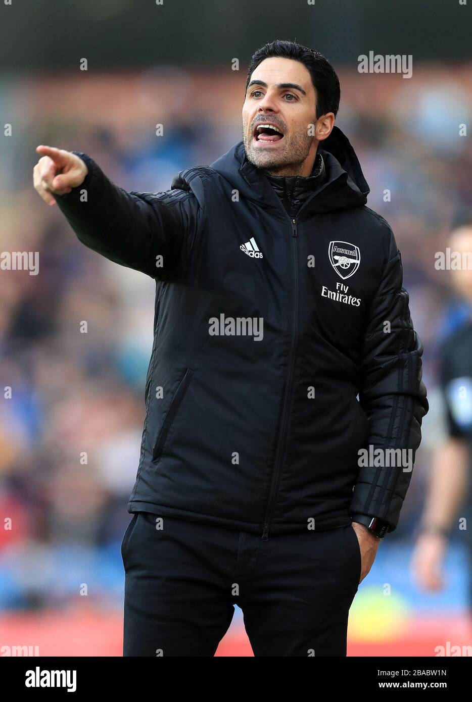 Il manager dell'Arsenal Mikel Arteta durante la partita della Premier League a Turf Moor, Burnley. Foto Stock