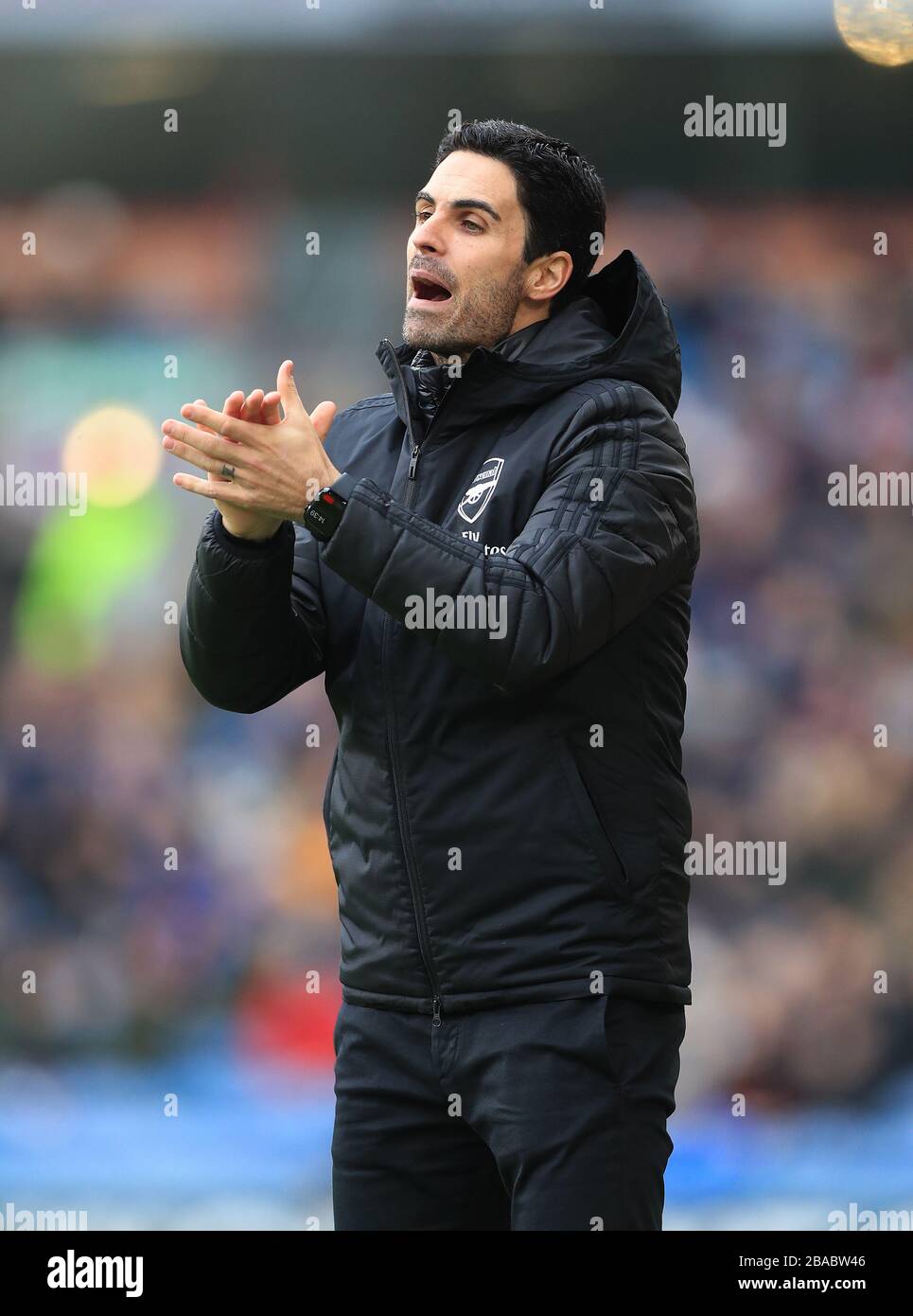 Il manager dell'Arsenal Mikel Arteta durante la partita della Premier League a Turf Moor, Burnley. Foto Stock