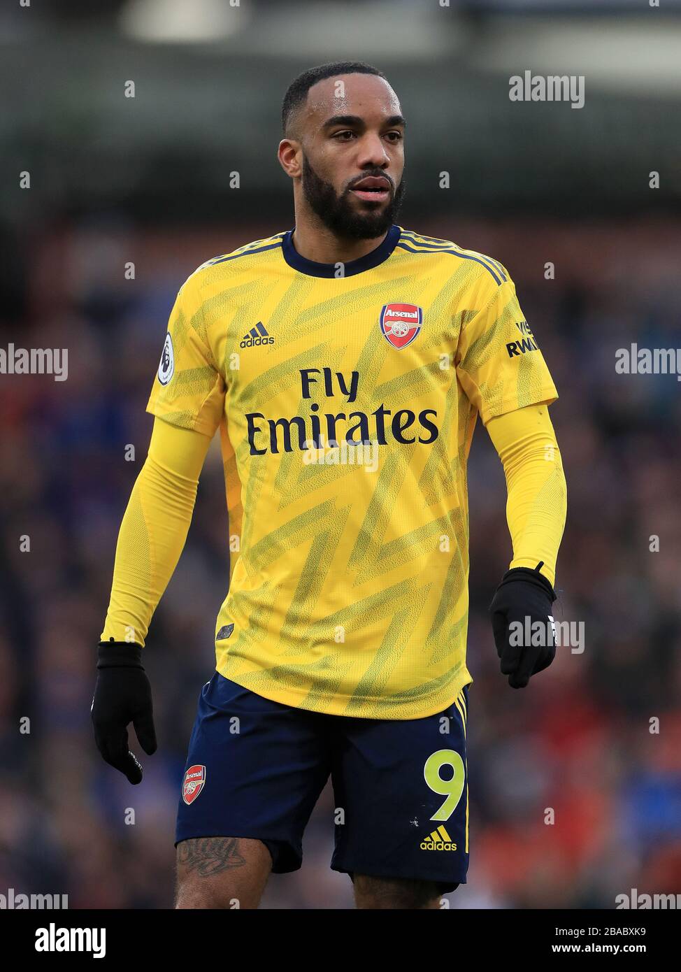 Alexandre Lacazette dell'Arsenal durante la partita della Premier League a Turf Moor, Burnley. Foto Stock