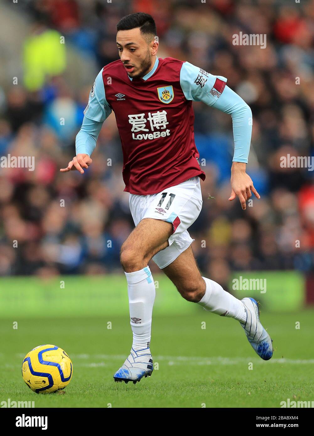 Burnley's Dwight McNeil durante il match di Premier League a Turf Moor, Burnley. Foto Stock