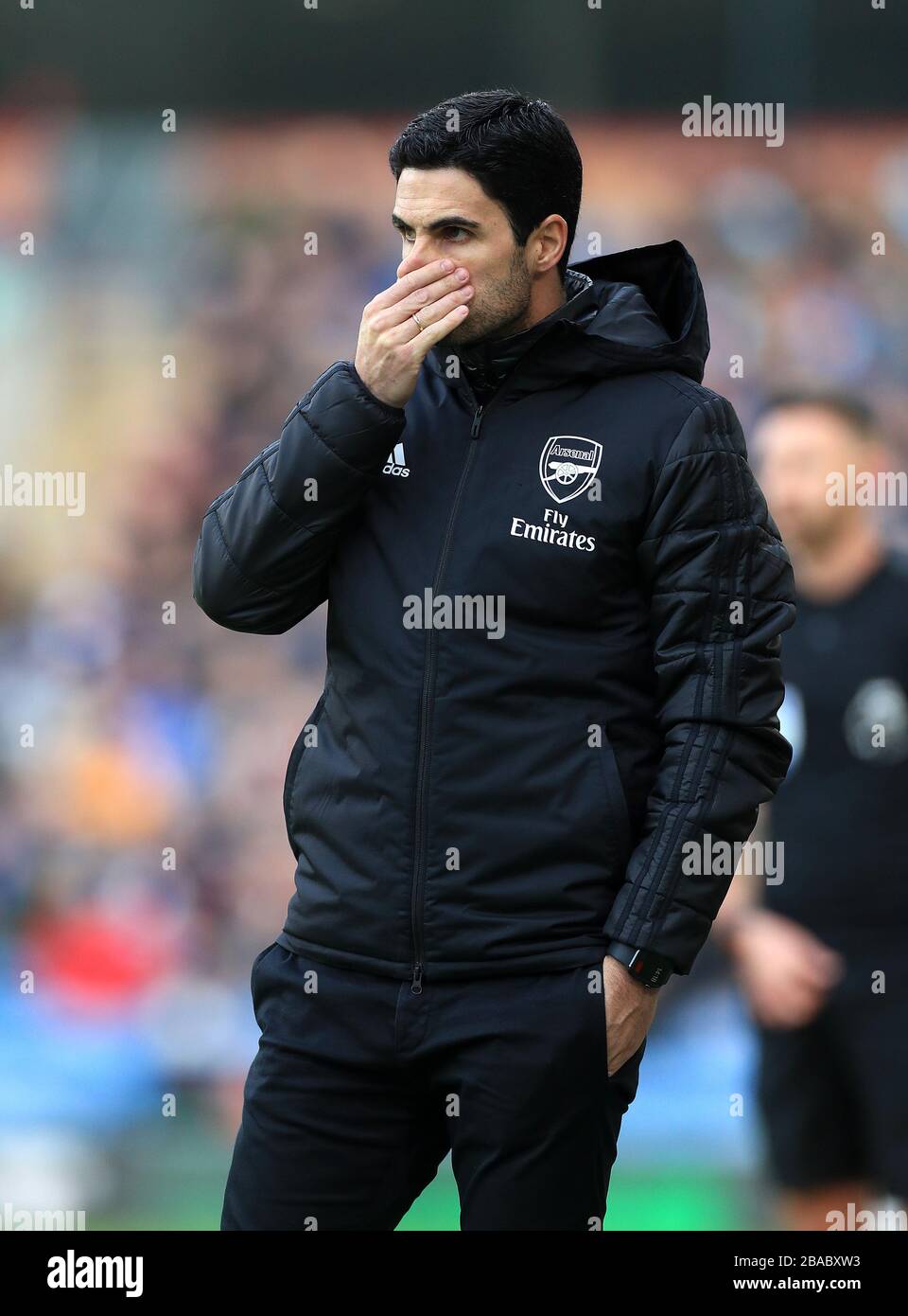 Il manager dell'Arsenal Mikel Arteta durante la partita della Premier League a Turf Moor, Burnley. Foto Stock