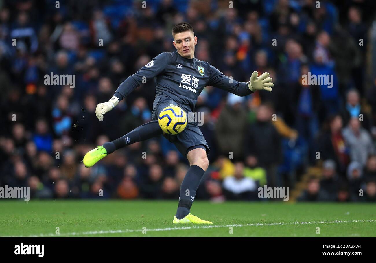 Burnley portiere Nick Papa durante il match di Premier League a Turf Moor, Burnley. Foto Stock