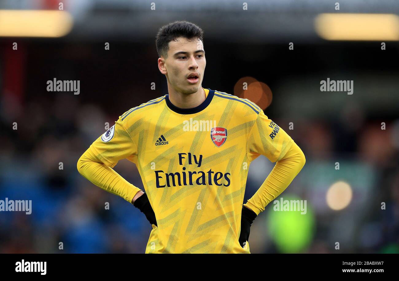 Gabriel Martinelli dell'Arsenal durante la partita della Premier League a Turf Moor, Burnley. Foto Stock