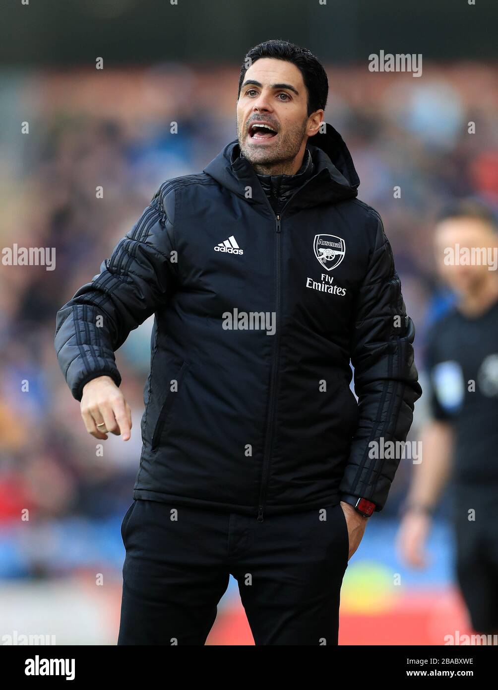 Il manager dell'Arsenal Mikel Arteta durante la partita della Premier League a Turf Moor, Burnley. Foto Stock
