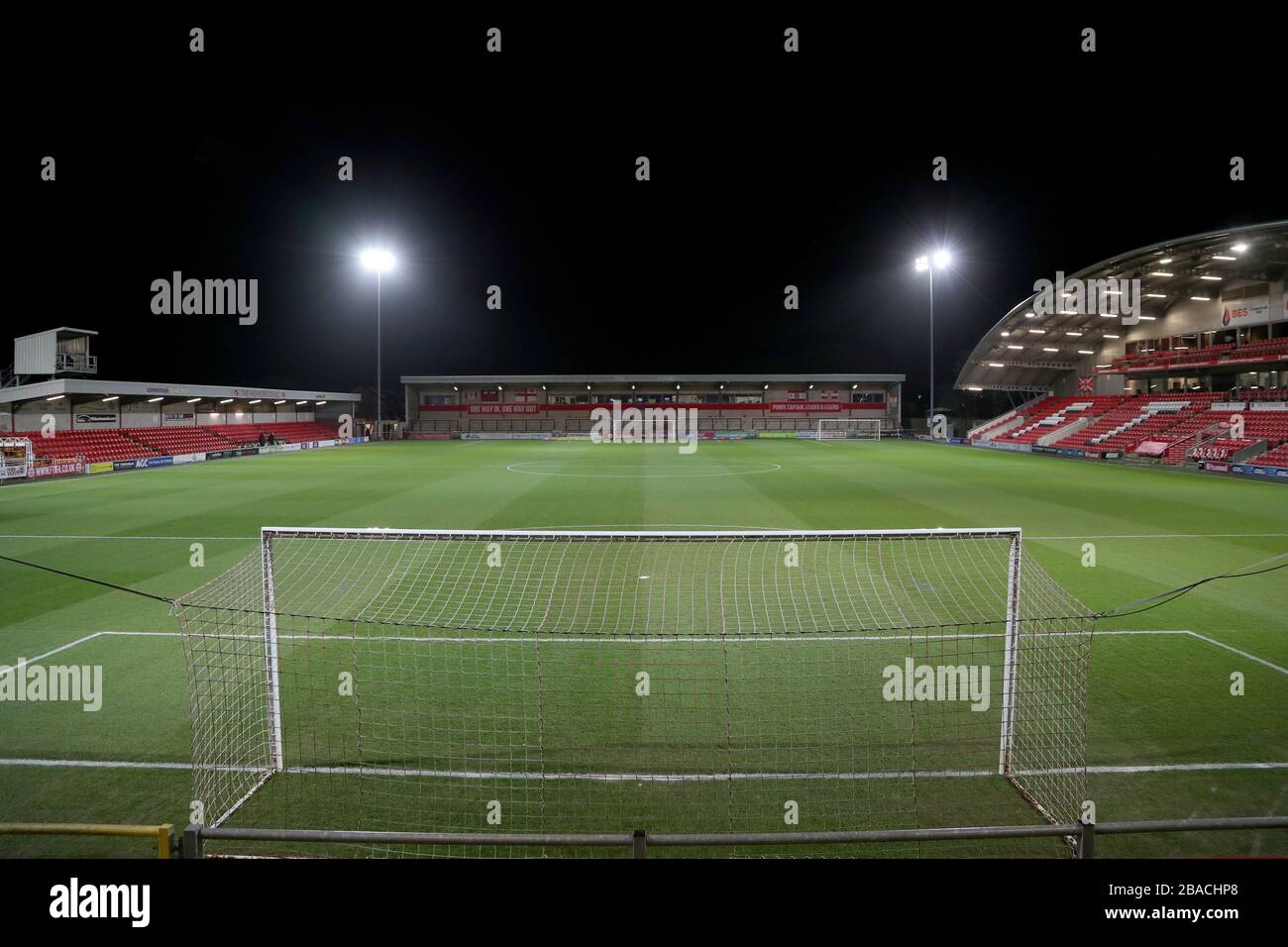 Una vista generale dell'Highbury Stadium di Fleetwood Town Foto Stock