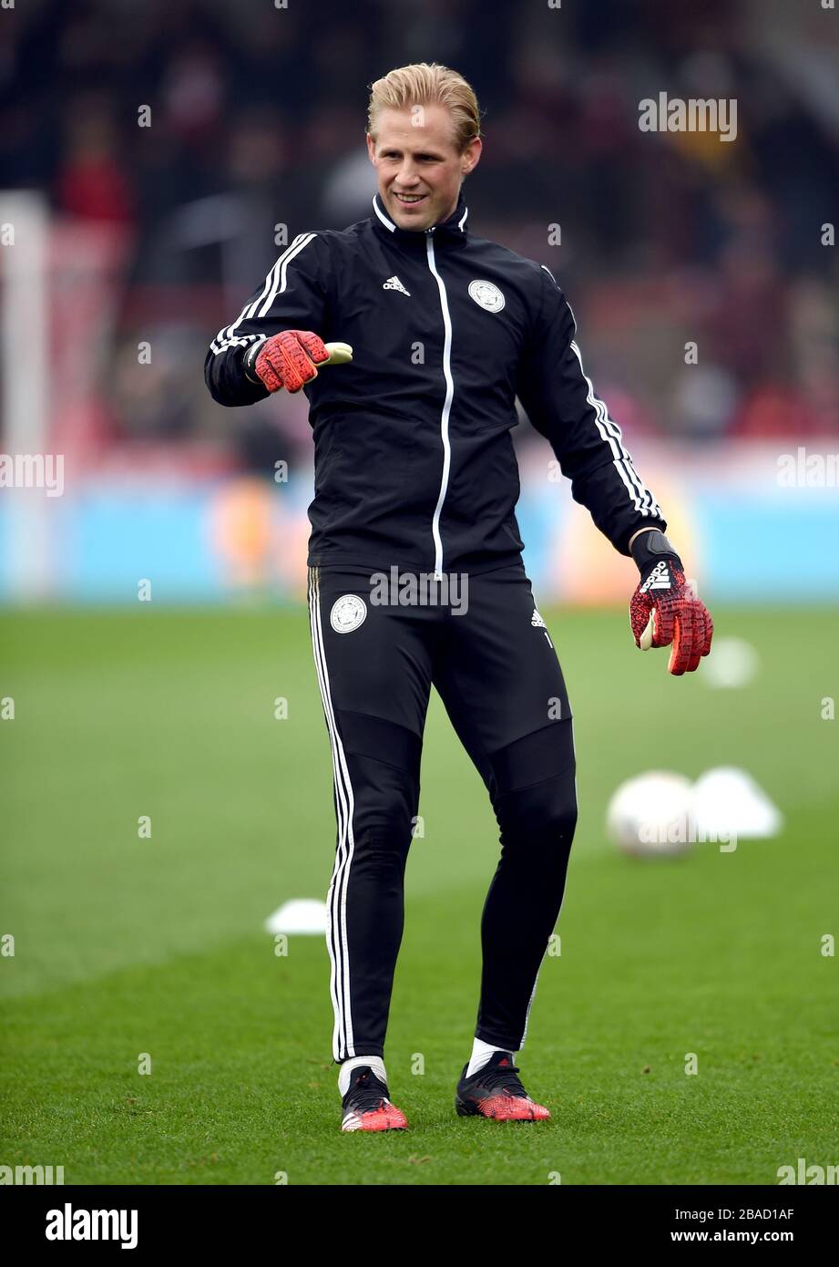 Il Leicester City portiere Kasper Schmeichel Foto Stock