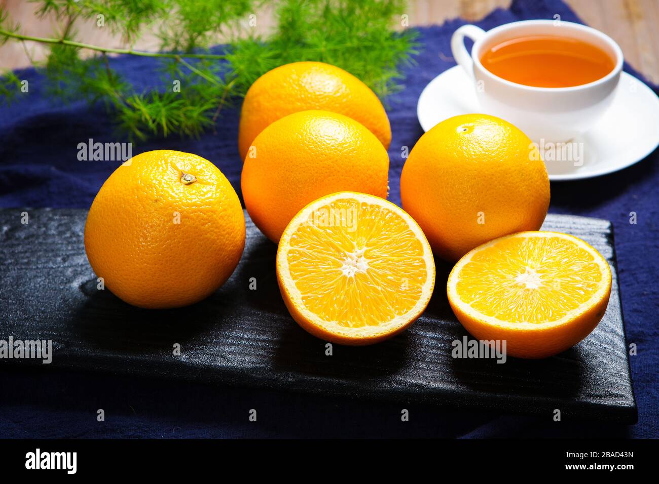 Bevanda calda arancione nutriente tè pomeridiano Foto Stock
