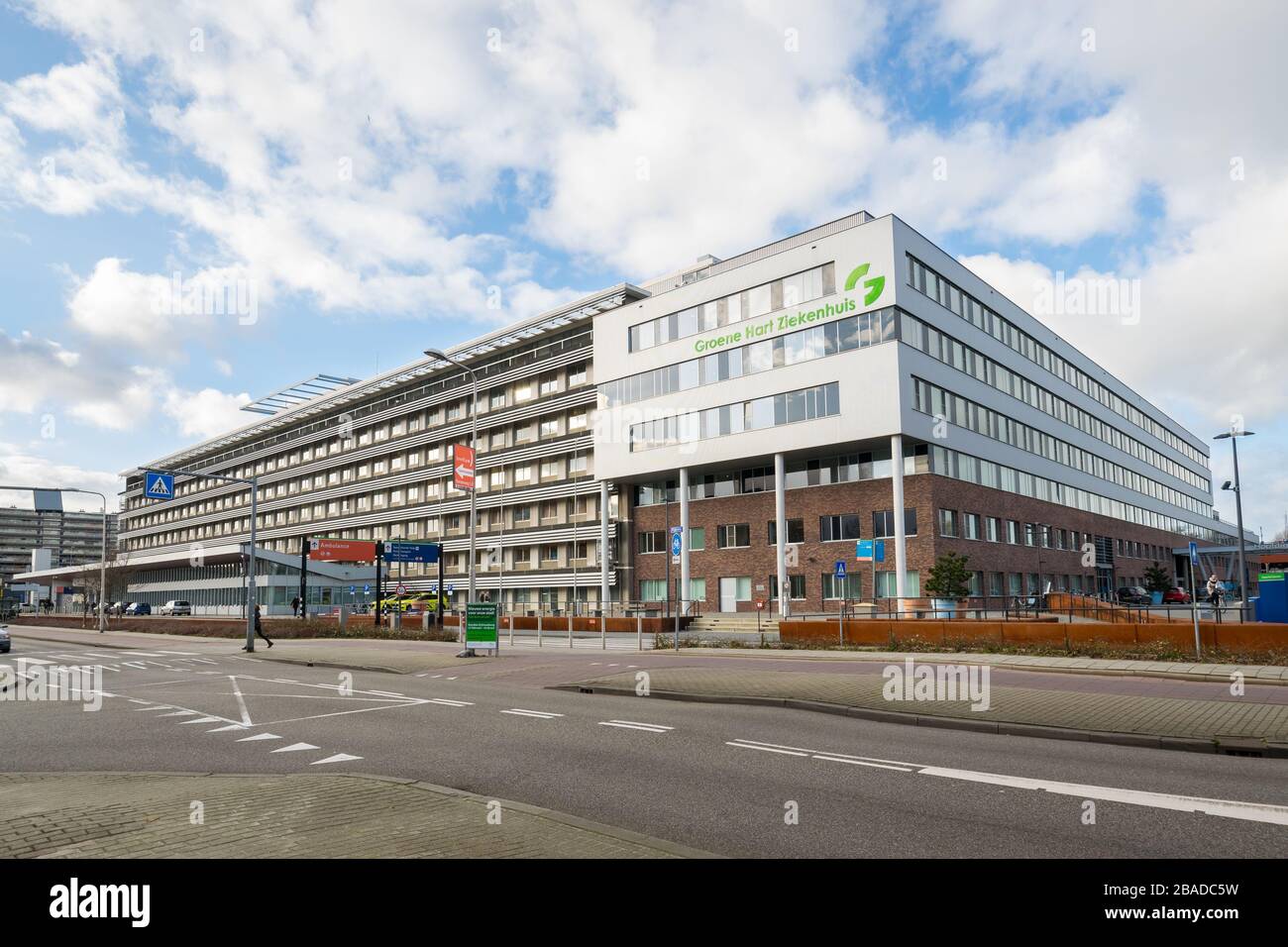 Ospedale con nome 'Green Heart Hospital' (olandese: Groene Hart Ziekenhuis) nella città di Gouda, Olanda. Foto Stock