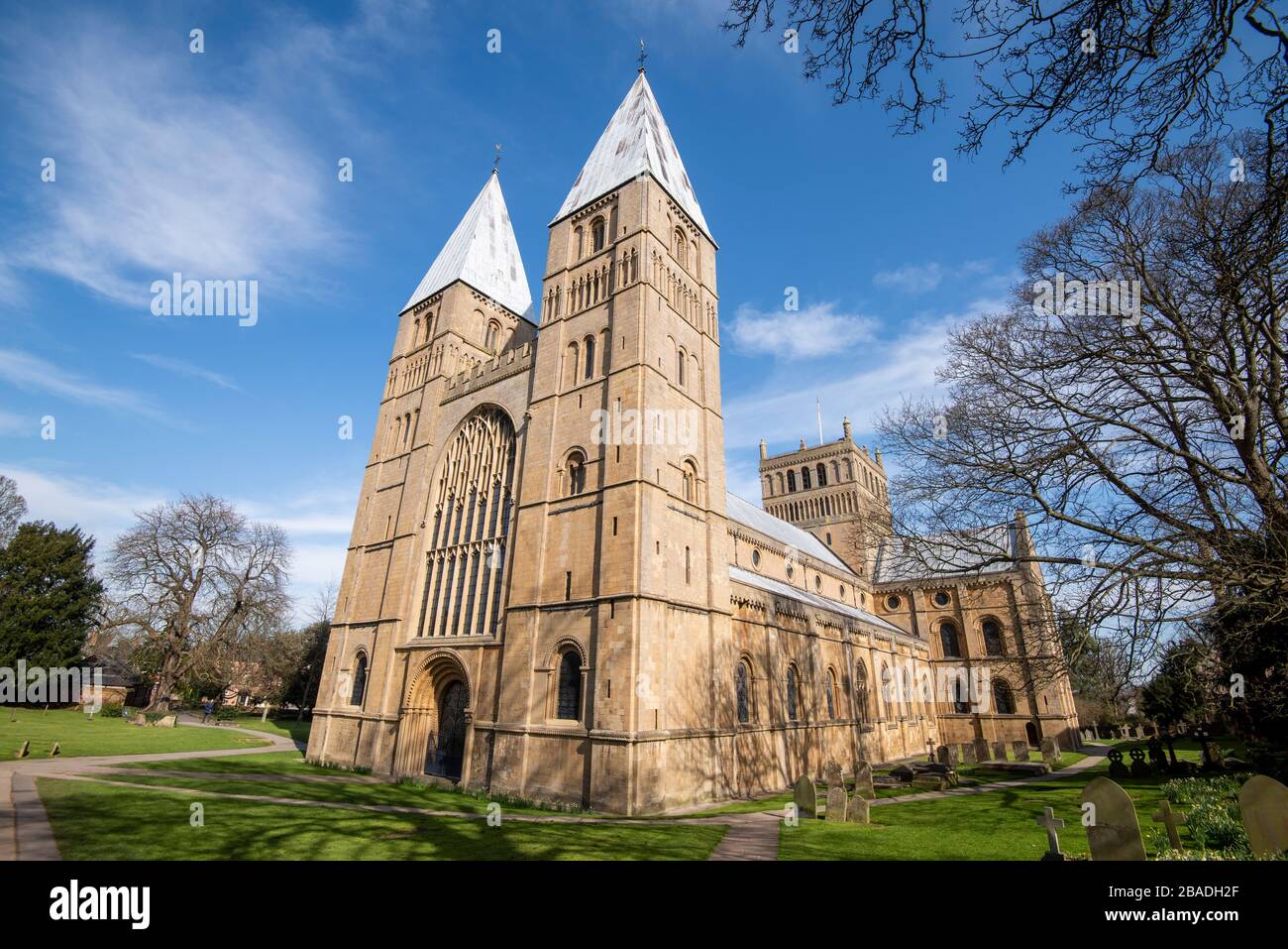 Primavera a Southwell Minster, Southwell Nottinghamshire Inghilterra UK Foto Stock