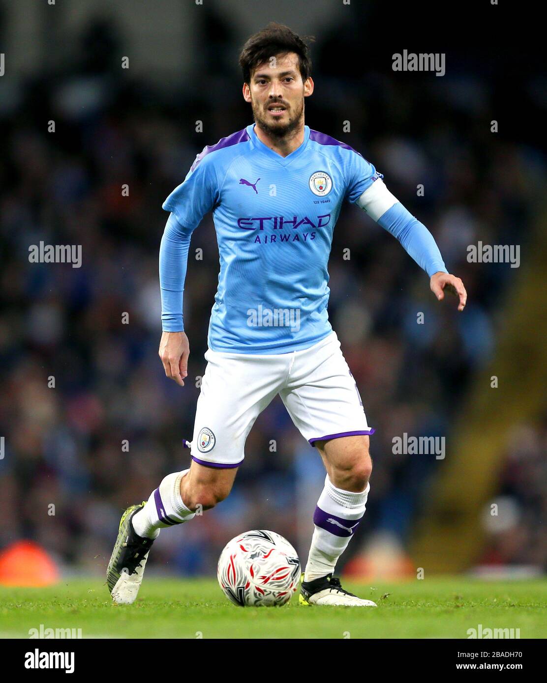 Manchester City David Silva in azione Foto Stock