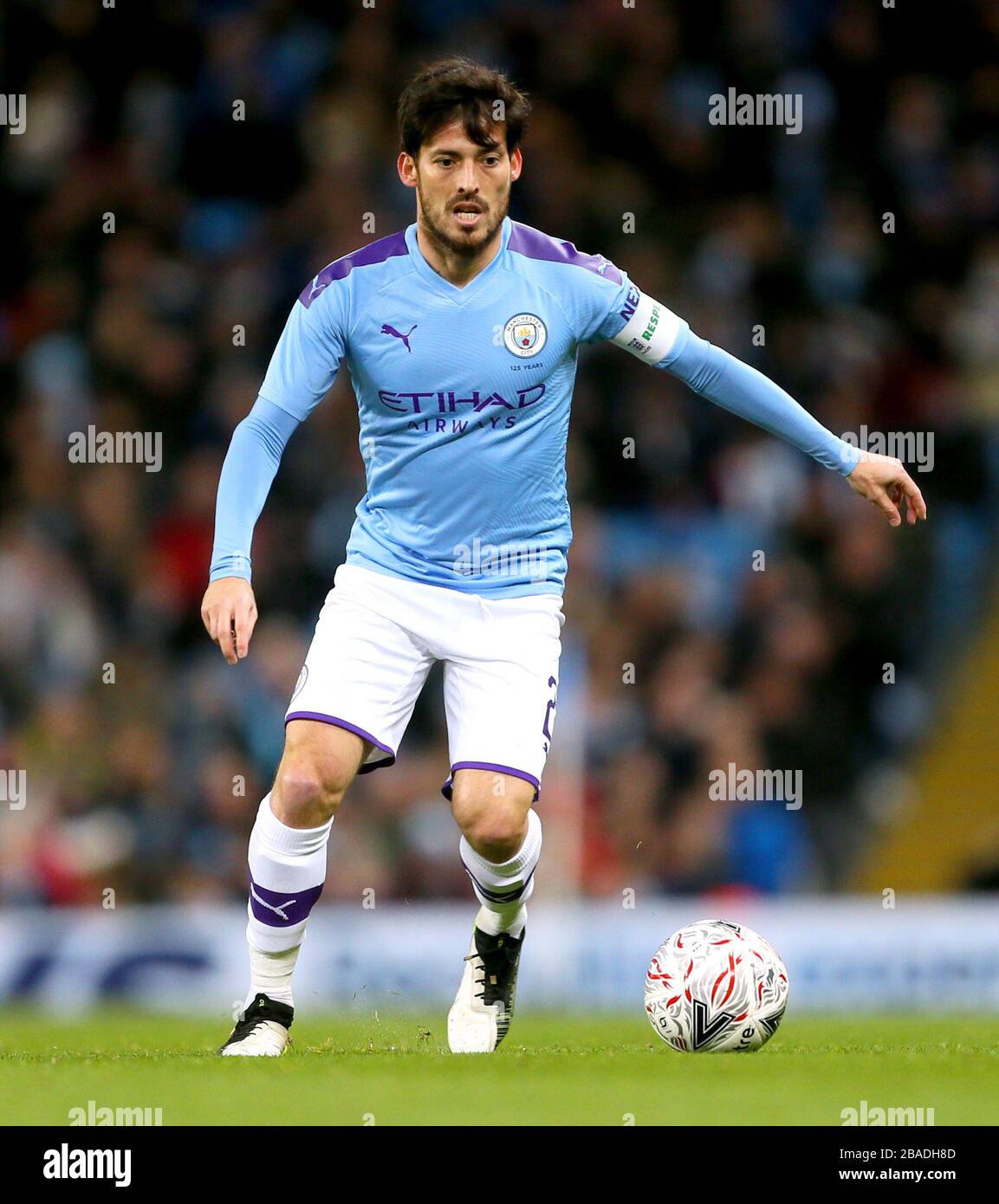 Manchester City David Silva in azione Foto Stock