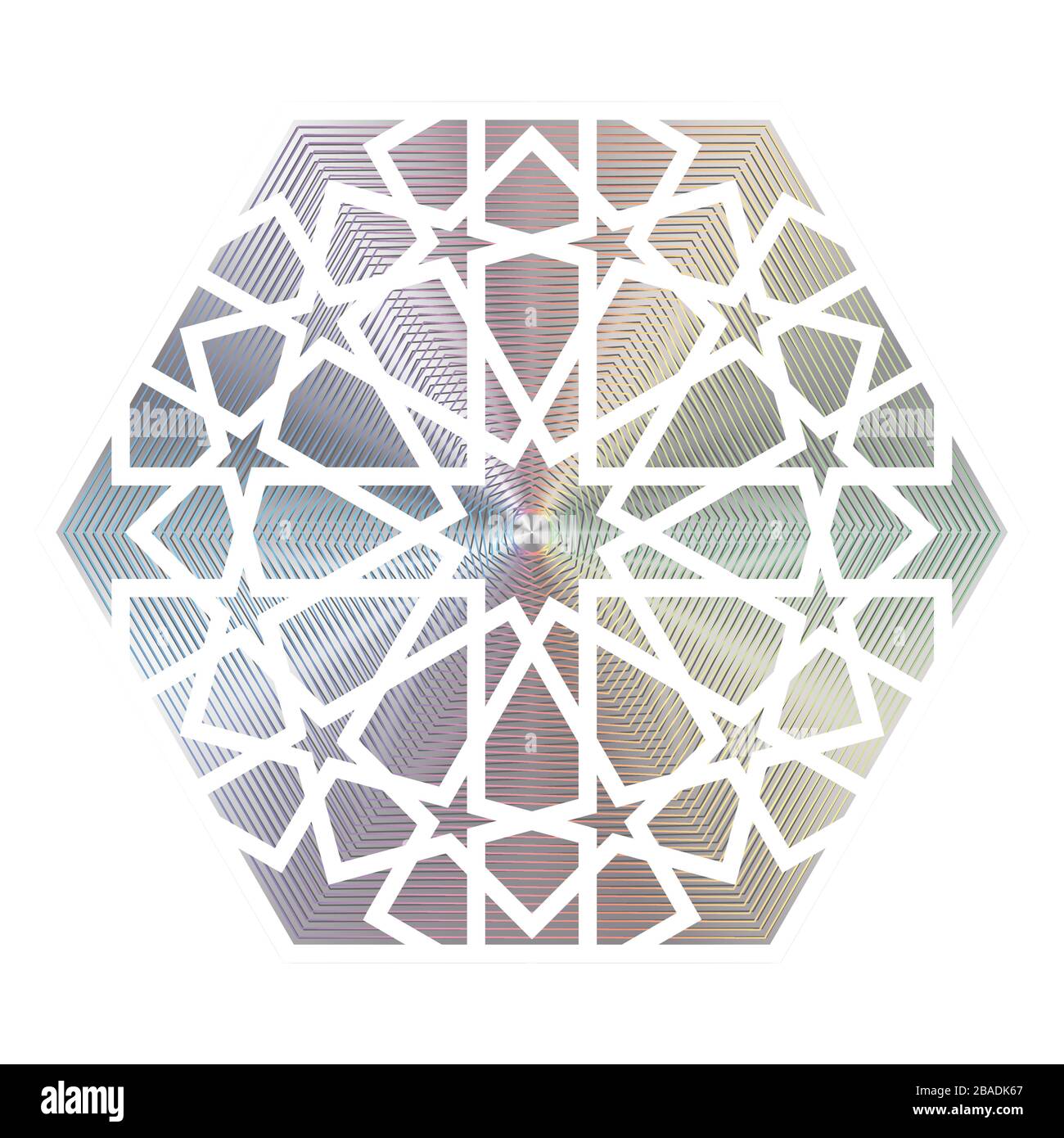 Adesivo ologramma arabo. Elemento vettore Illustrazione Vettoriale