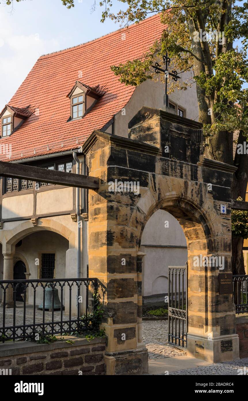 Lutherhaus, Lutherstadt-Eisleben, Sachsen-Anhalt, Deutschland, Europa Foto Stock