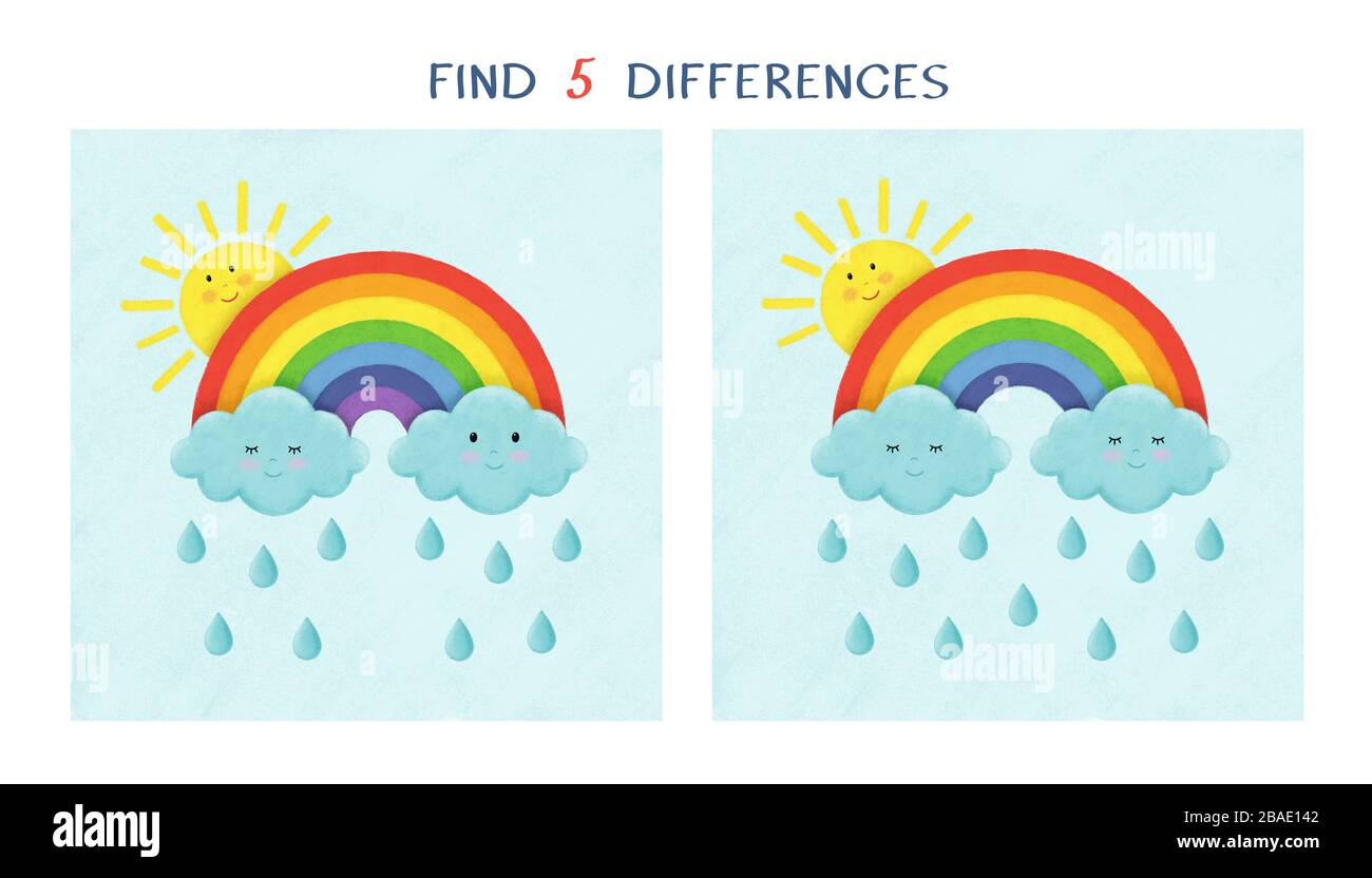 Semplice gioco educativo per i bambini Foto Stock