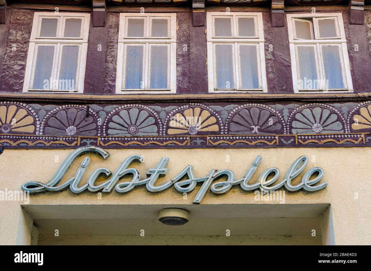 Altes Kino, Osterwieck, Sachsen-Anhalt, DeutschlandHarz, Sachsen-Anhalt, Deutschland Foto Stock