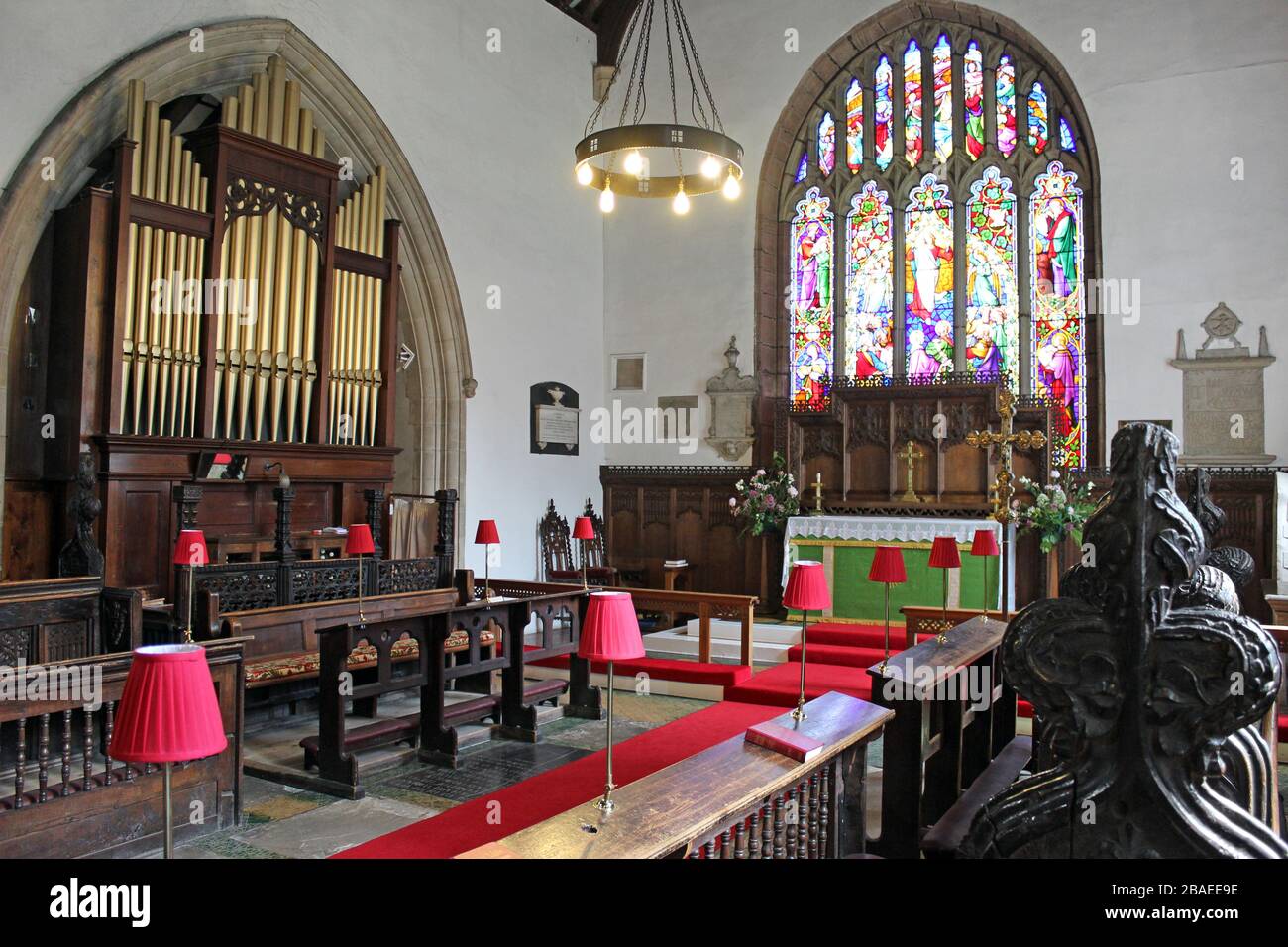 Chiesa di Santa Maria e di tutti i Santi, Conwy, Galles Foto Stock