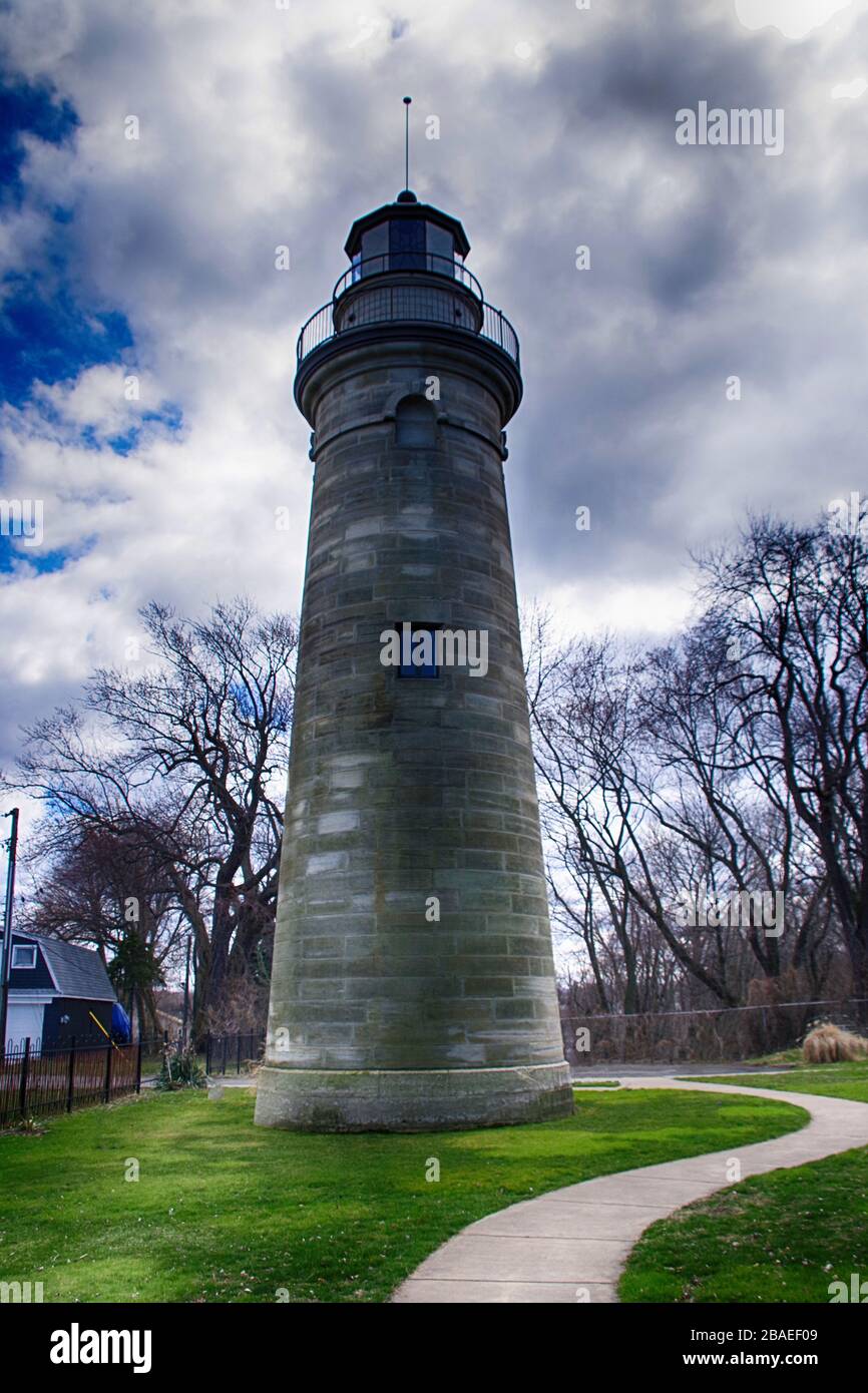 Erie Pennsylvania Land Lighthouse Tower Foto Stock