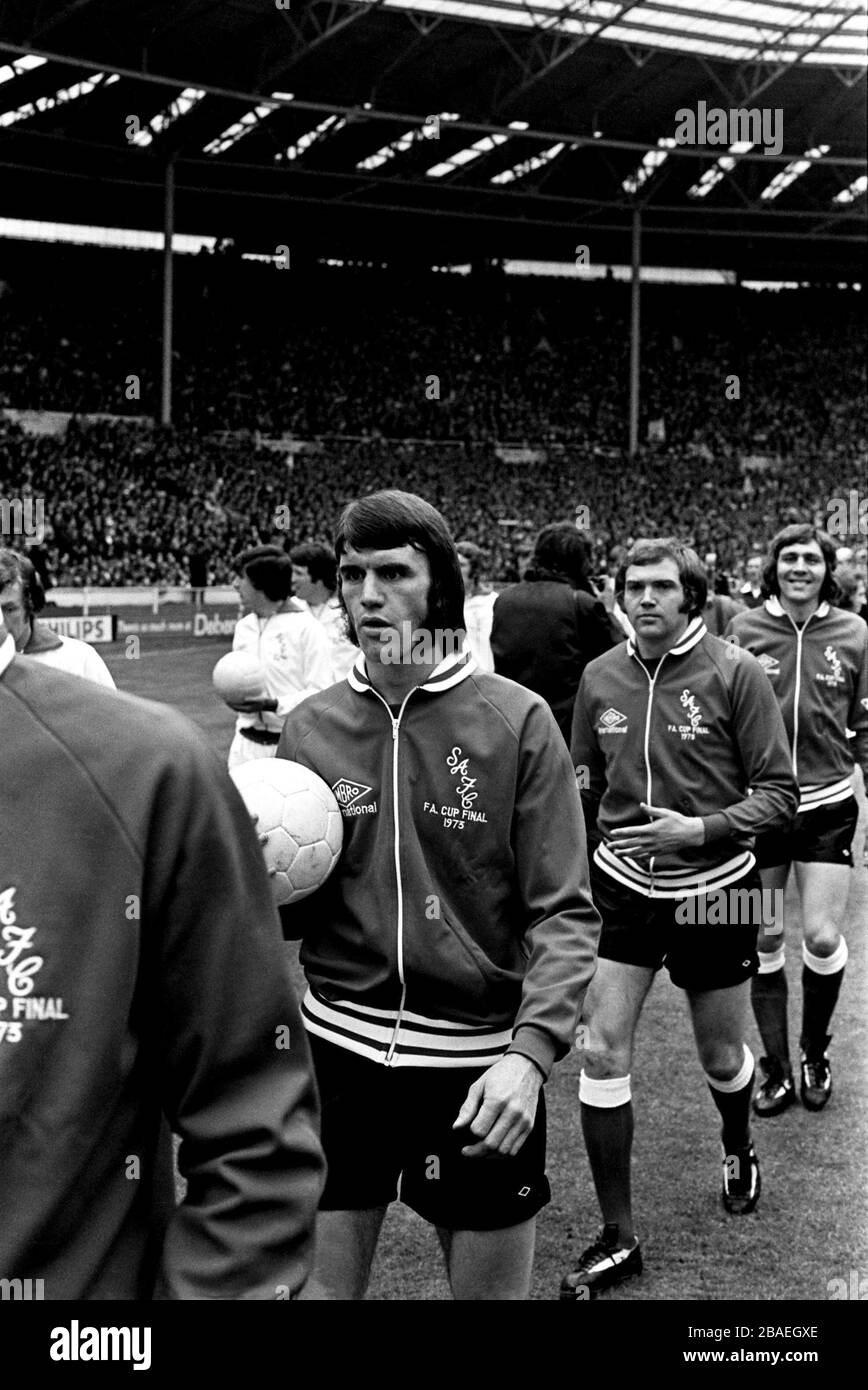 Dave Watson di Sunderland esce a Wembley per la finale della fa Cup Foto Stock