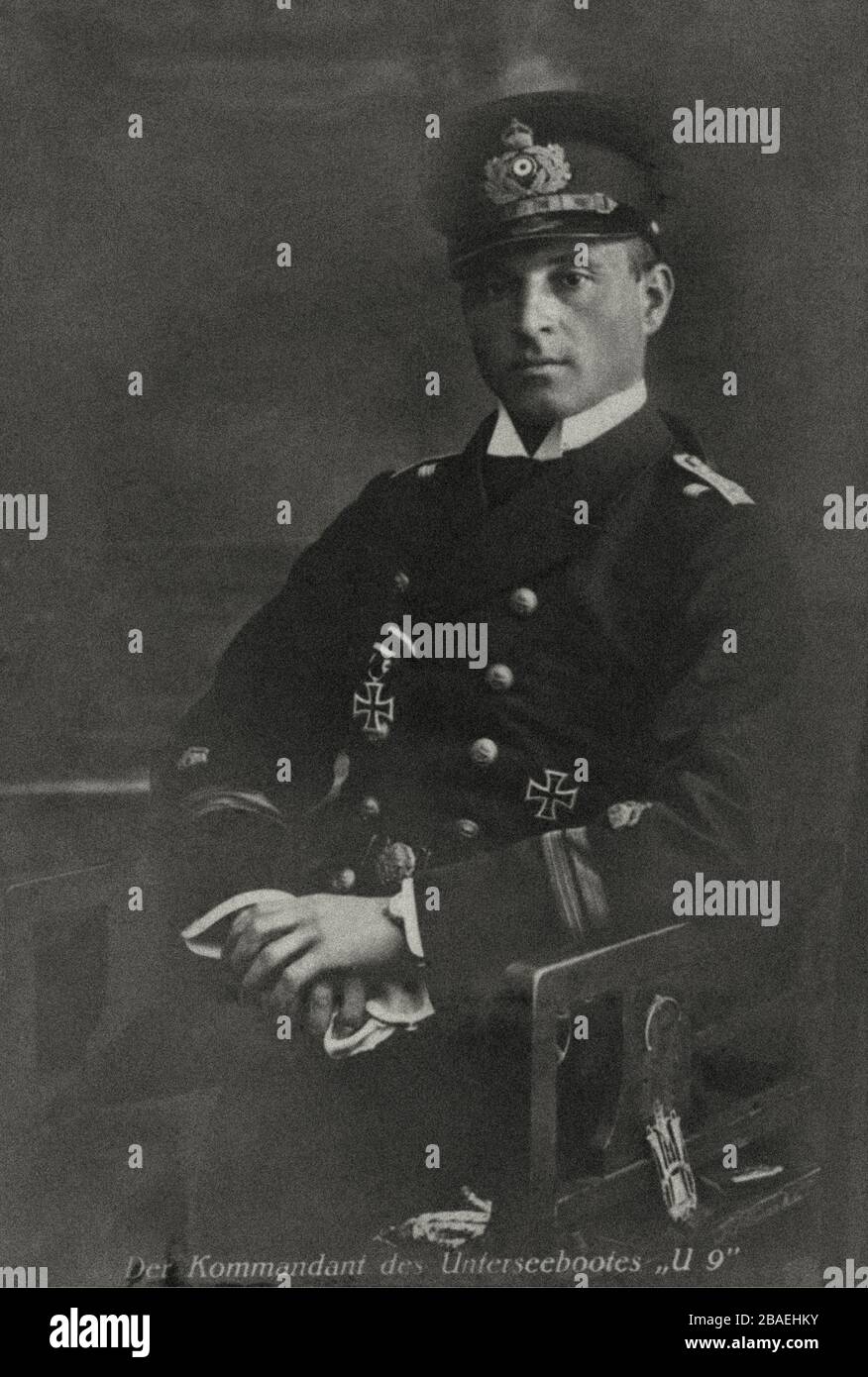 La prima guerra mondiale. Otto Weddigen kommandant D. Unterseebootes 'U9'. Foto Stock