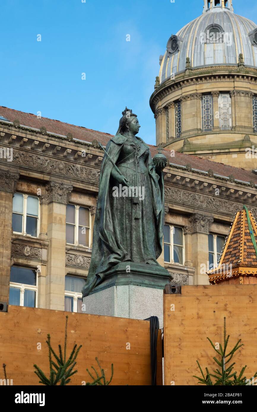 Statua della Regina Vittoria, Victoria Square, Birmingham, Inghilterra Foto Stock