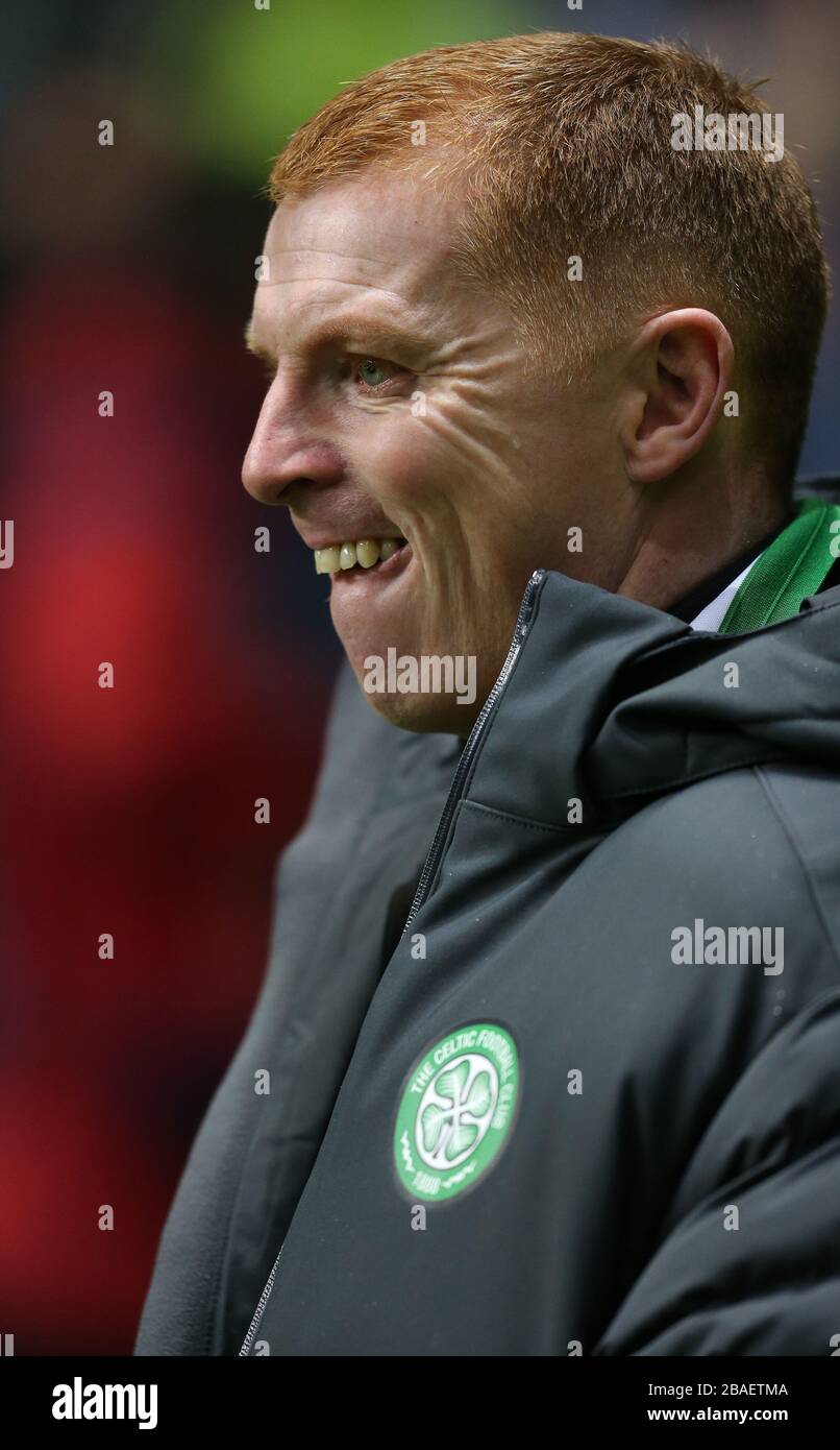 Il manager di Celtic, Neil Lennon Foto Stock