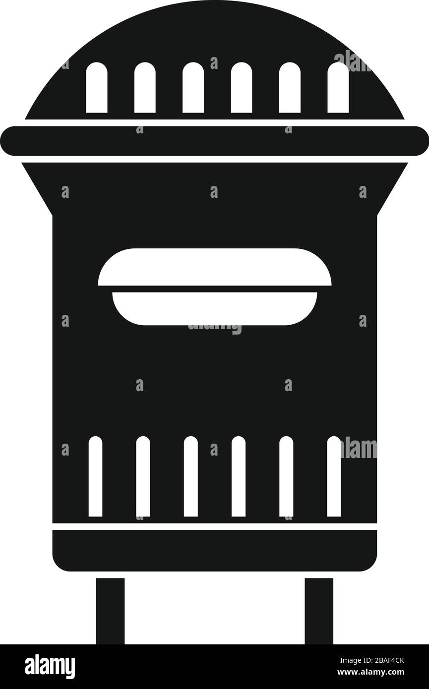 Icona della casella postale di London Street. Semplice illustrazione dell'icona vettoriale della cassetta postale di londra Street per il web design isolato su sfondo bianco Illustrazione Vettoriale