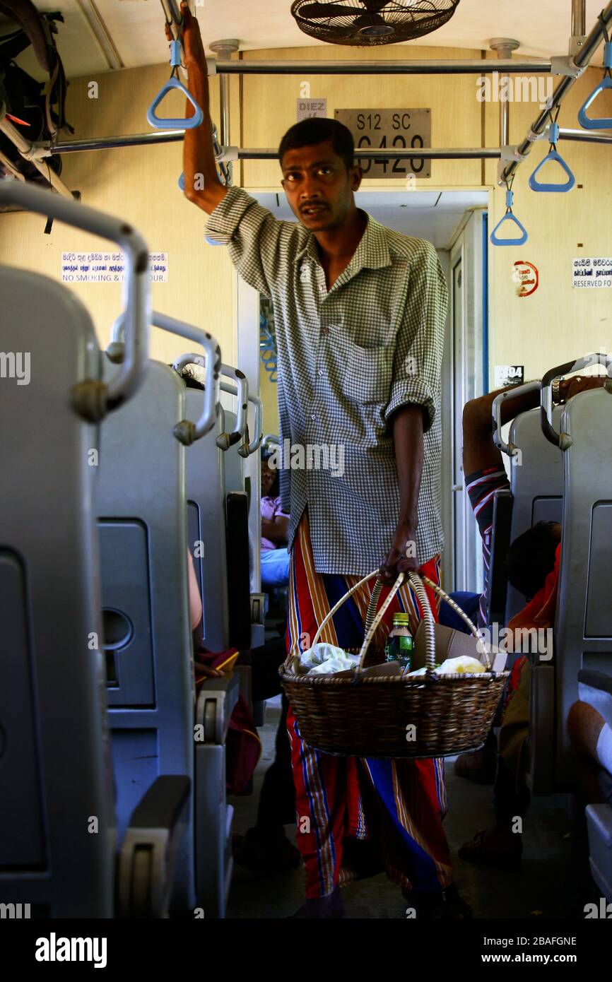 Fornitore in treno Foto Stock